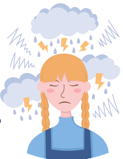 Doodle Flat Clipart. Illustration about mental health. All Objects Are Repainted.